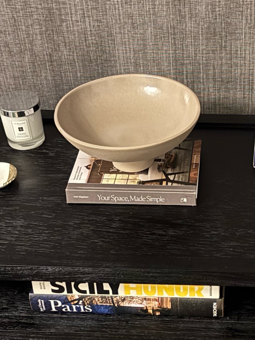 Leanne Ford for Crate & Barrel Clay Footed Bowl Decorative Centerpiece CB2